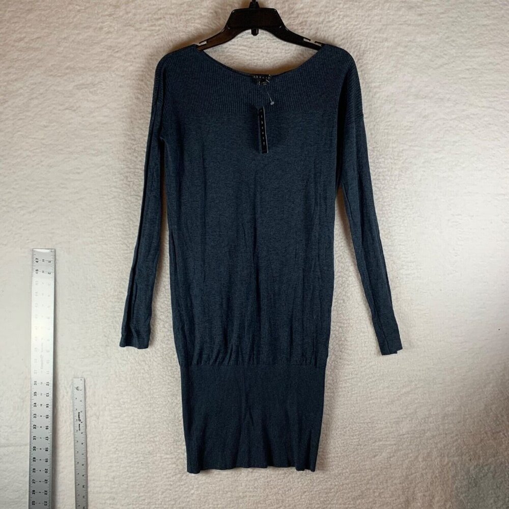 Theory Avanti Briola Women's Marine Knit Pullover Sweater Dress Linen S NWT 9198
